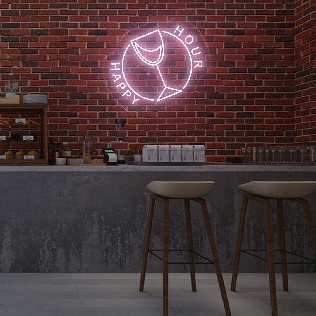 Happy Hour LED Neon Sign – Cheers to Good Times!