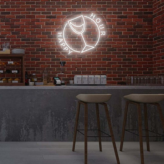 Happy Hour LED Neon Sign – Cheers to Good Times!