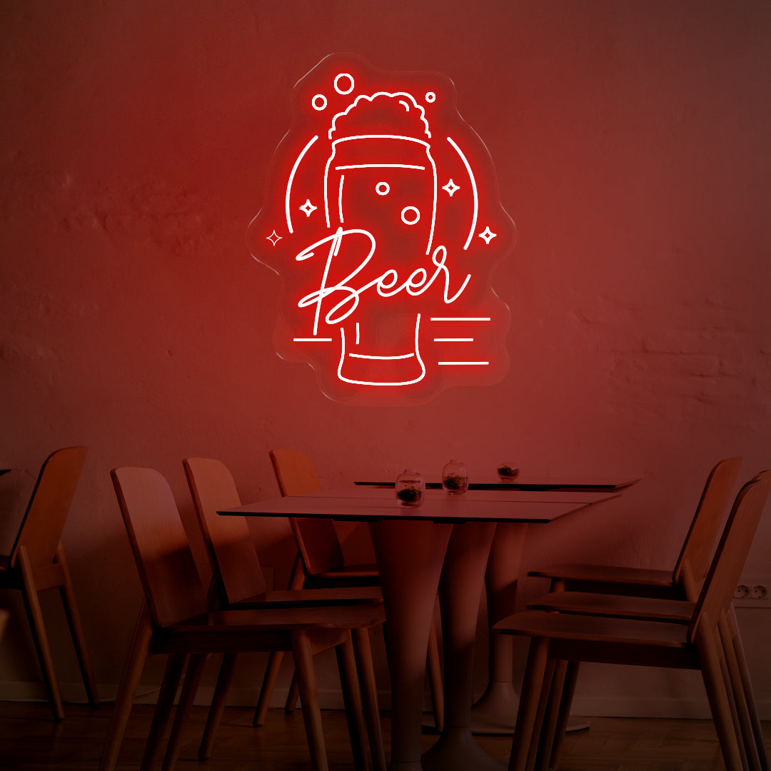 Wheat Beer LED Neon Sign – Beautiful Glow!