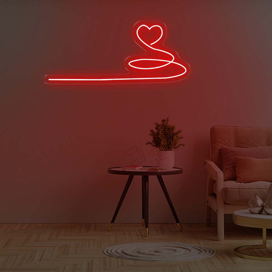 Love Heart Extended Neon Sign