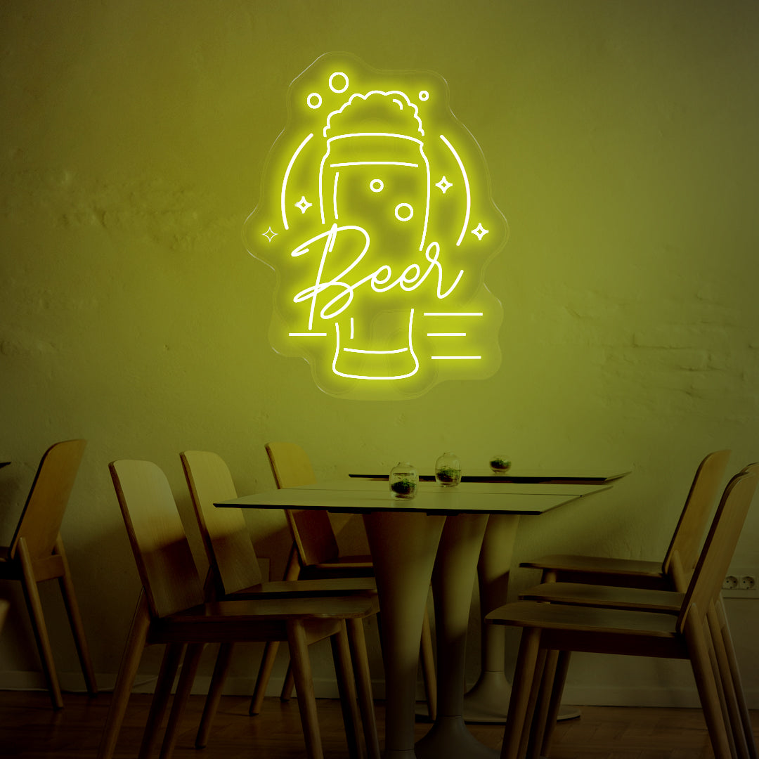 Wheat Beer LED Neon Sign – Beautiful Glow!