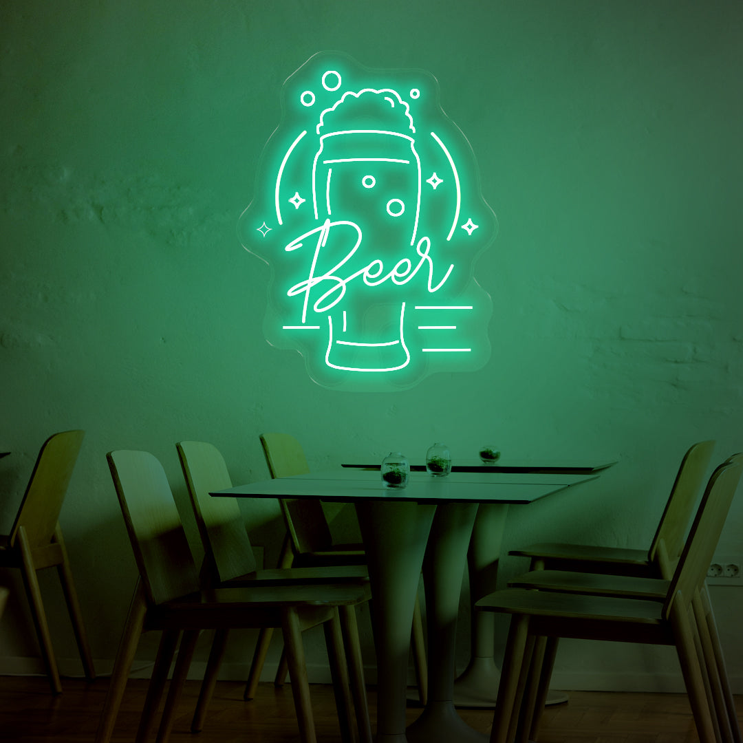 Wheat Beer LED Neon Sign – Beautiful Glow!