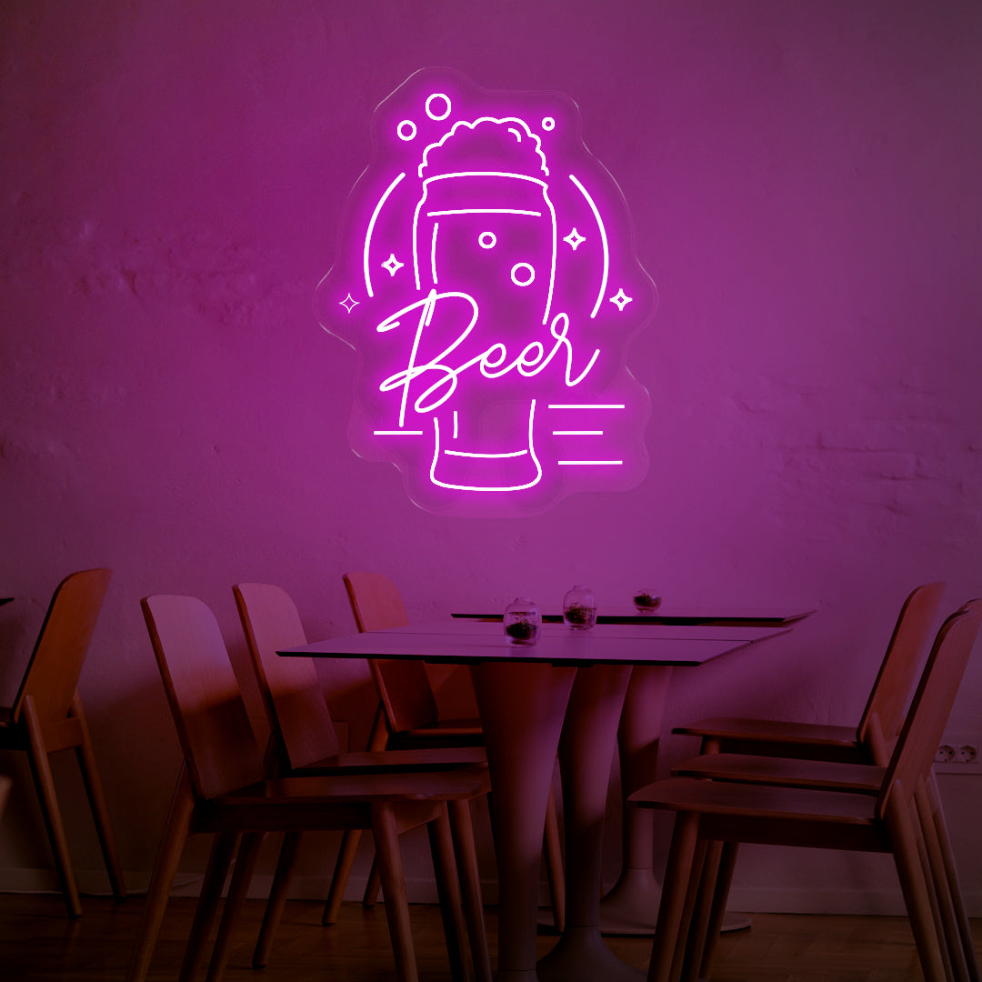 Wheat Beer LED Neon Sign – Beautiful Glow!