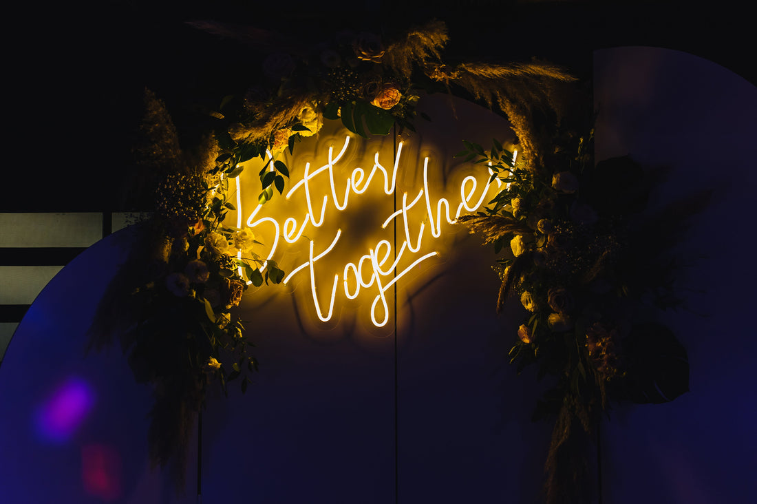 The New American Wedding Trend: LED Neon for Photo Walls