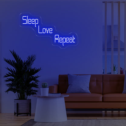 Sleep Love Repeat LED Neon Sign – A Perfect Life Formula
