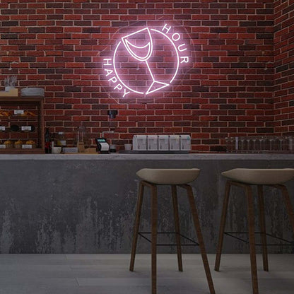 Happy Hour LED Neon Sign – Cheers to Good Times!