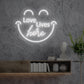 Love Lives Here Smiling Face Neon Sign