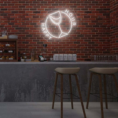 Happy Hour LED Neon Sign – Cheers to Good Times!
