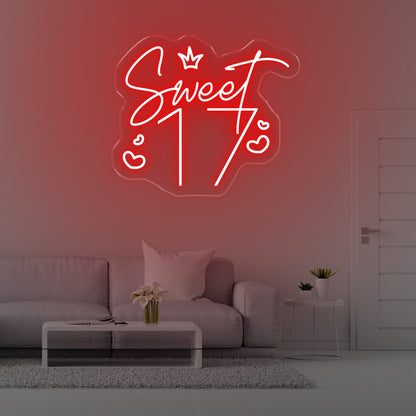 SWEET 17 LED NEON SIGN