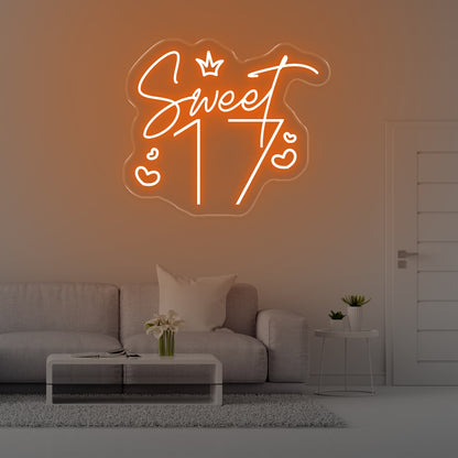 SWEET 17 LED NEON SIGN