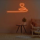 Love heart extended neon sign