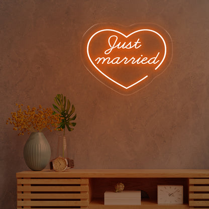 Just Married Neon Sign