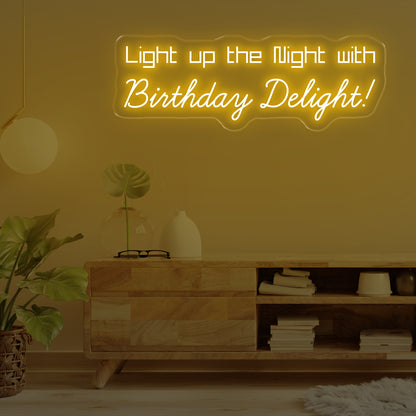 LIGHT UP THE NIGHT WITH BIRTHDAY DELIGHT NEON SIGNS