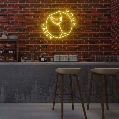 Happy Hour LED Neon Sign – Cheers to Good Times!
