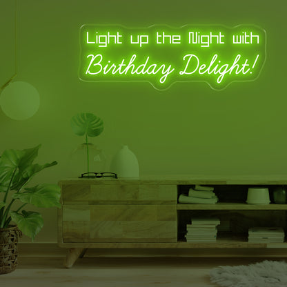 LIGHT UP THE NIGHT WITH BIRTHDAY DELIGHT NEON SIGNS