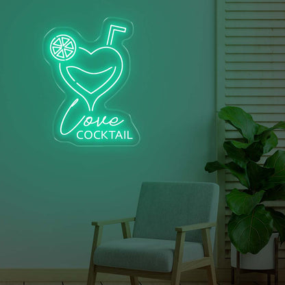 Love Cocktail LED Neon Sign – Sip, Savor, and Glow!