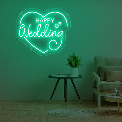 HAPPY WEDDING LED NEON SIGN