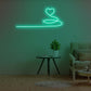 Love heart extended neon sign