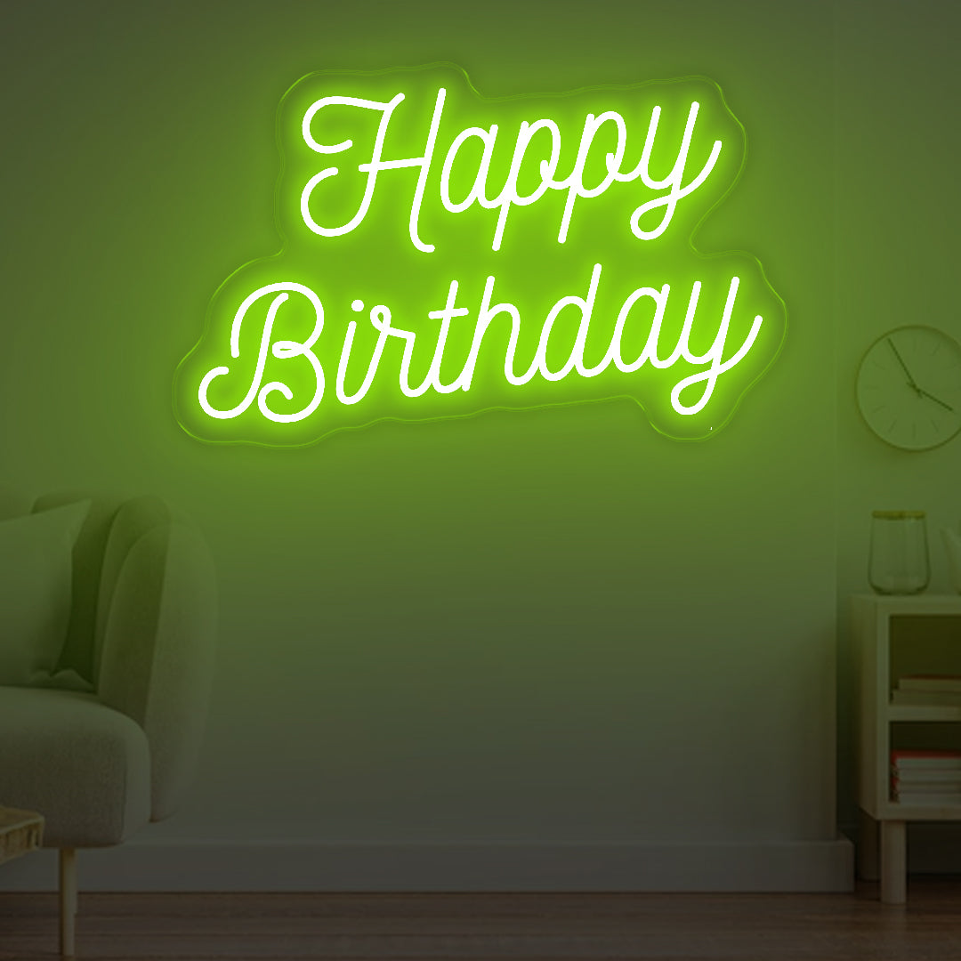 Happy Birthday Neon Sign