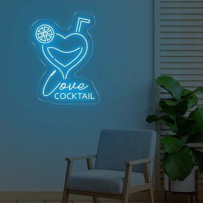Love Cocktail LED Neon Sign – Sip, Savor, and Glow!
