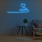 Love heart extended neon sign