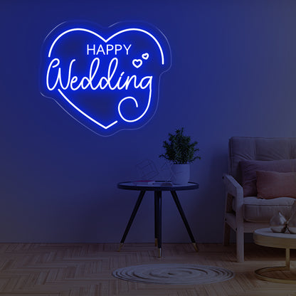 HAPPY WEDDING LED NEON SIGN