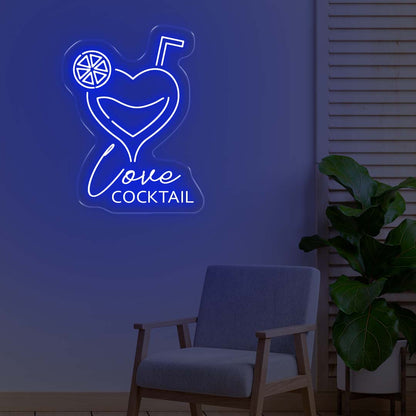 Love Cocktail LED Neon Sign – Sip, Savor, and Glow!