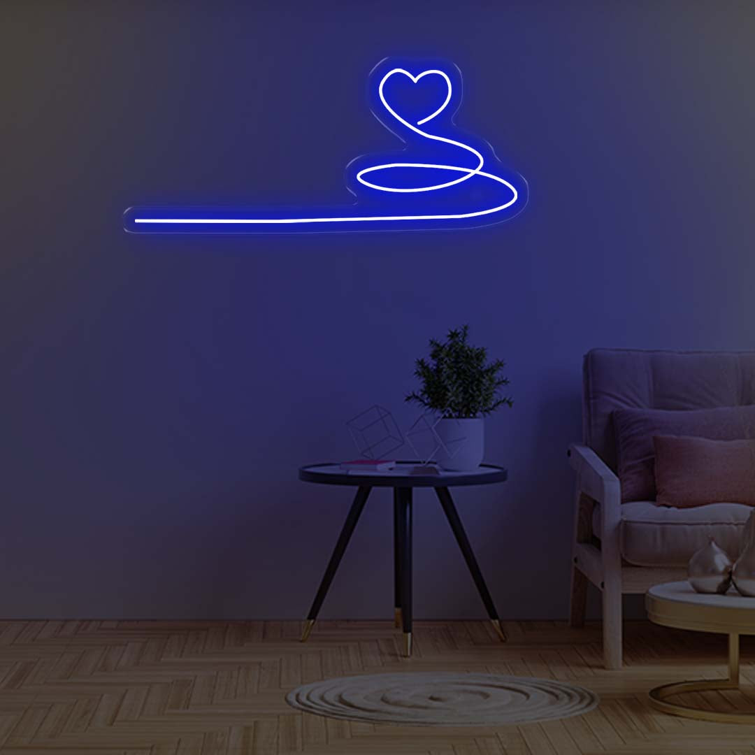 Love heart extended neon sign