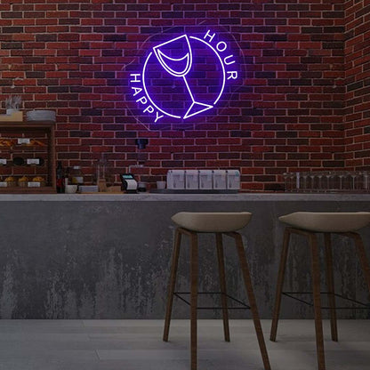 Happy Hour LED Neon Sign – Cheers to Good Times!