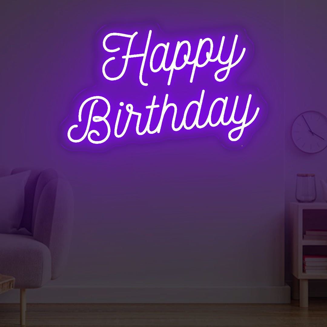 Happy Birthday Neon Sign