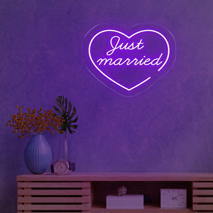 Just Married Neon Sign