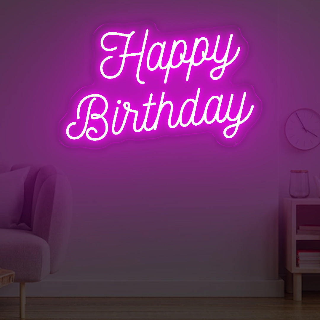 Happy Birthday Neon Sign