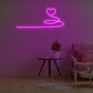 Love heart extended neon sign