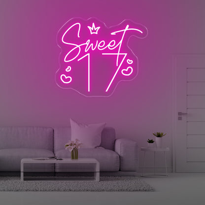 SWEET 17 LED NEON SIGN
