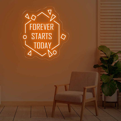 Forever Starts Today Neon Orange