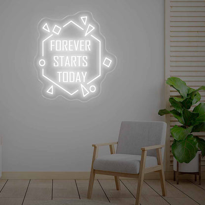 Forever Starts Today Neon White