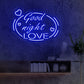 Good Night Love Neon Sign Light Dark Blue