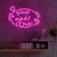 Good Night Love Neon Sign Pink