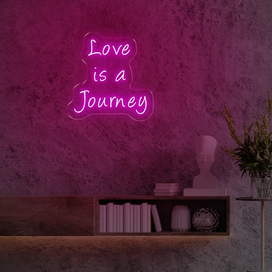 Love is a journey dark pink