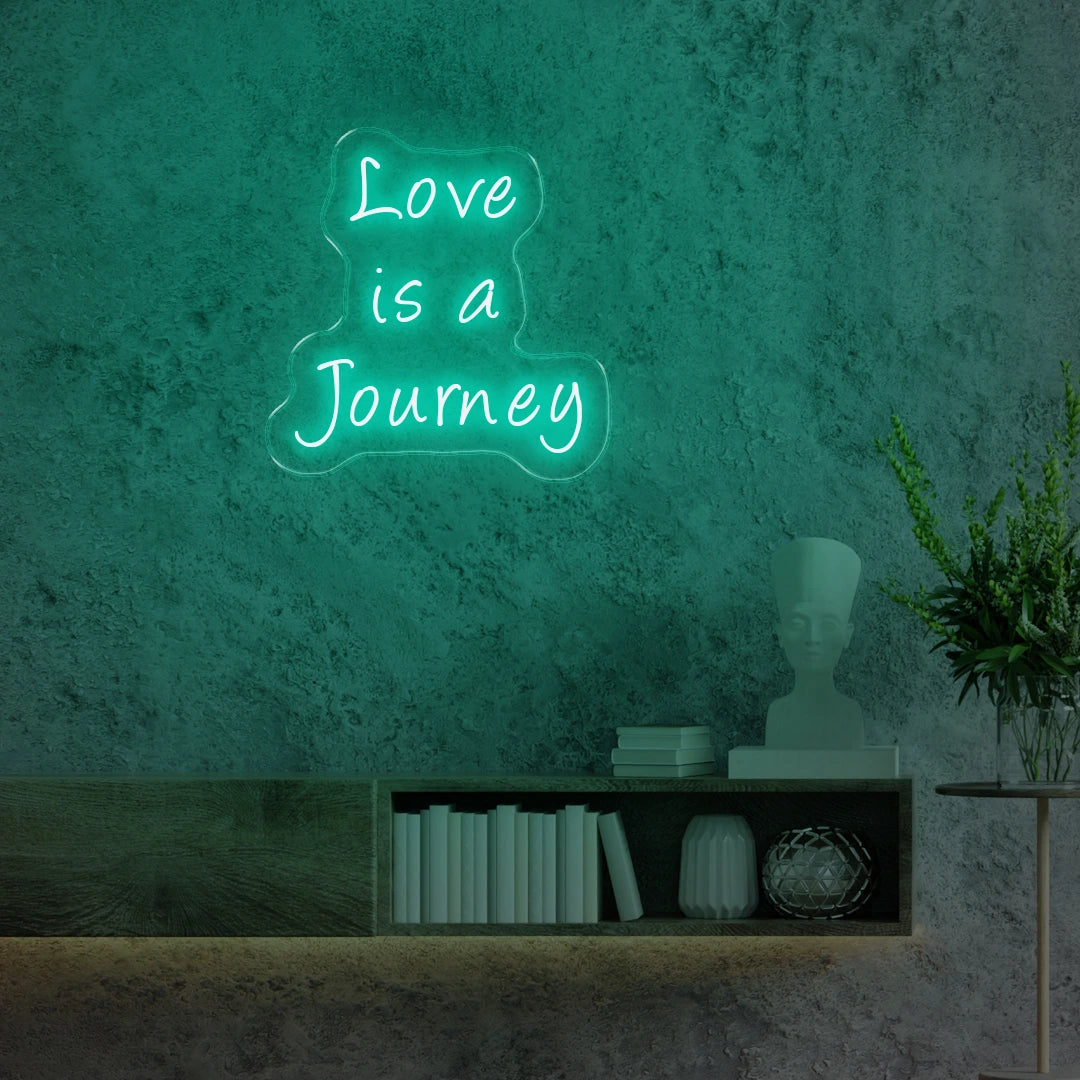 Love is a journey turquoise