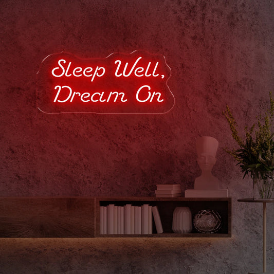 Sleep Well Dream On red