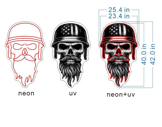 Vintage Bearded Skull