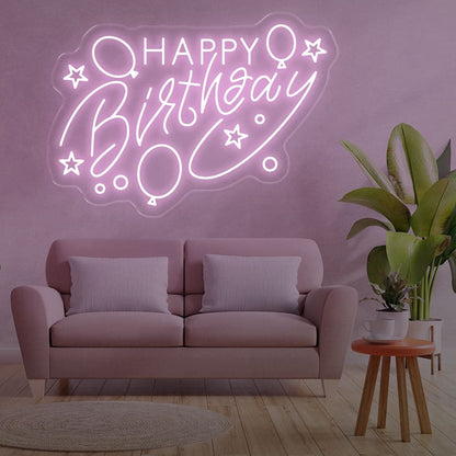 HAPPY BIRTHDAY WITH BALOONS