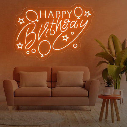 HAPPY BIRTHDAY WITH BALOONS