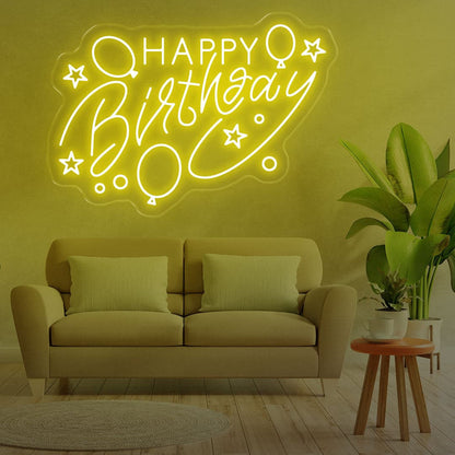 HAPPY BIRTHDAY WITH BALOONS