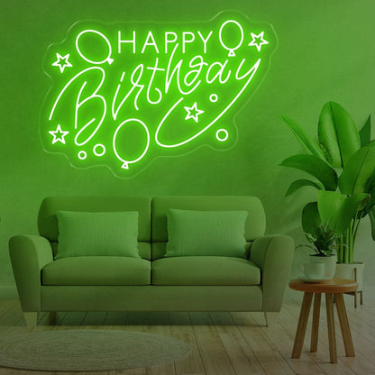 HAPPY BIRTHDAY WITH BALOONS