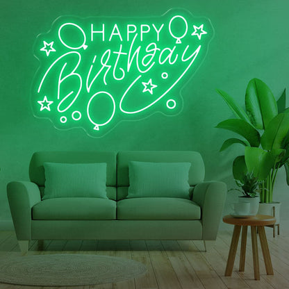 HAPPY BIRTHDAY WITH BALOONS