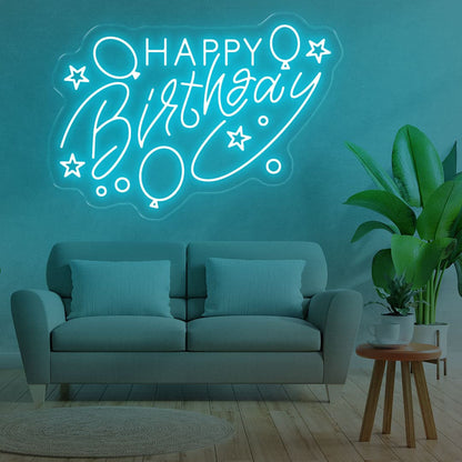 HAPPY BIRTHDAY WITH BALOONS