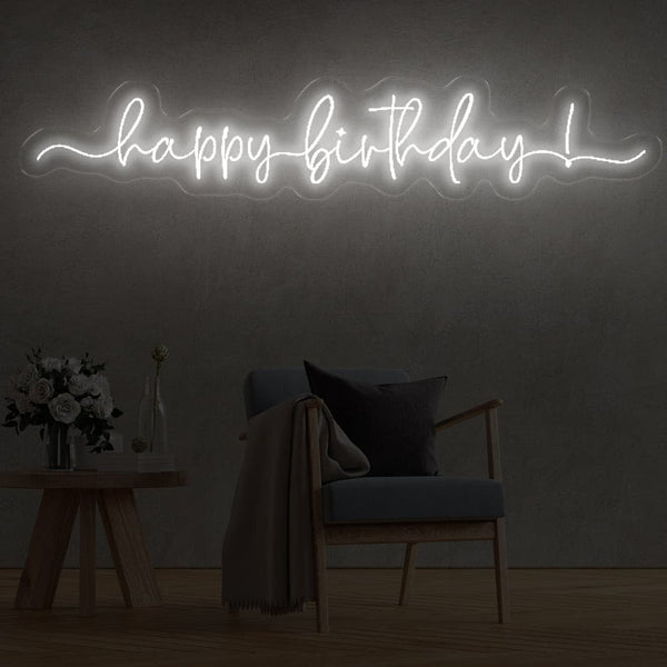 Shop Top-quality Happy Birthday Cursive LED Neon Sign